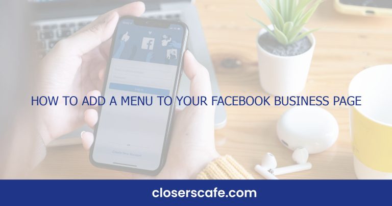 How to Add a Menu to Your Facebook Business Page